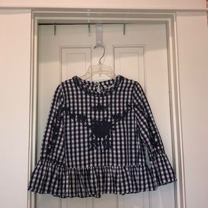 Zara Gingham Top